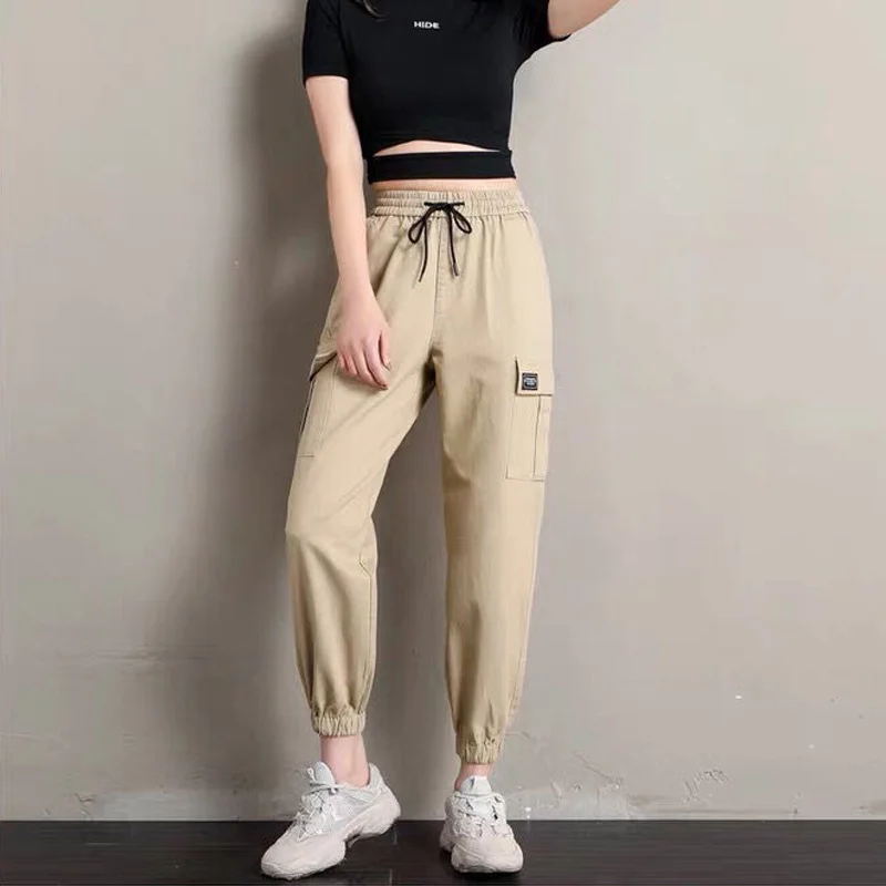 

Sport Black Cargo Pants Women Y2k Baggy Korean Style Sweatpants Joggering Hip Hop Pants Harajuku Trousers Pantalones De Mujer