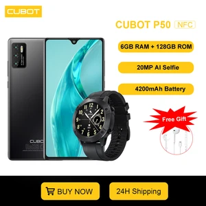 cubot p50 android smartphone 6gb ram 128gb rom smart phone 4200mah 6 217 inch nfc cellphones 20mp camera mobile phones celular free global shipping