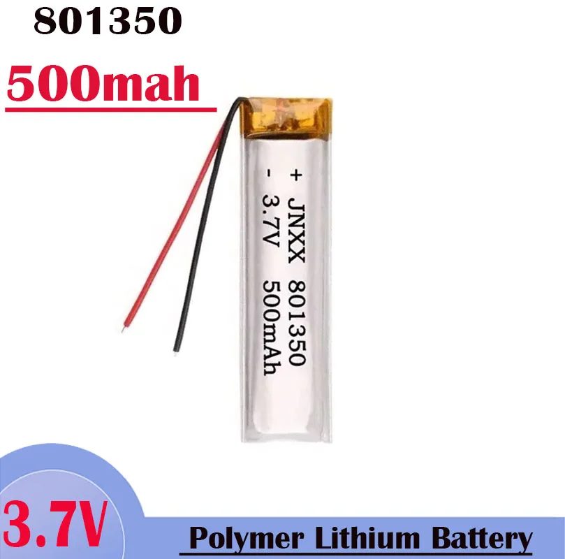 801350 3 7 V 500mAh литий-ионный полимерный аккумулятор для Bluetooth гарнитуры светильник GPS