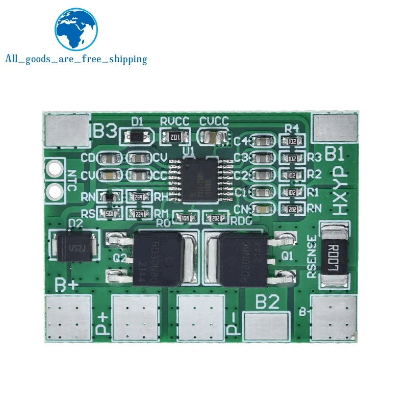 TZT BMS Φ 3 2 V 8A LiFePO4 Защитная плата для зарядки аккумулятора 12 8 14 4 18650 32650