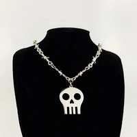 anime cool soul eater death the kid metal skeleton pendant necklace accessories cosplay costumes toys gift prop
