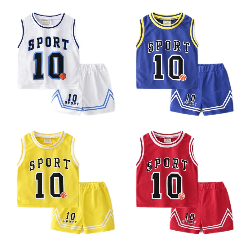 

2022 Boys Clothes Summer Fashion Children Tracksuit Letter T-shirt + Shorts 2Pcs Sport Suit Kids Outfit Baby Boys Set 2-7 Years