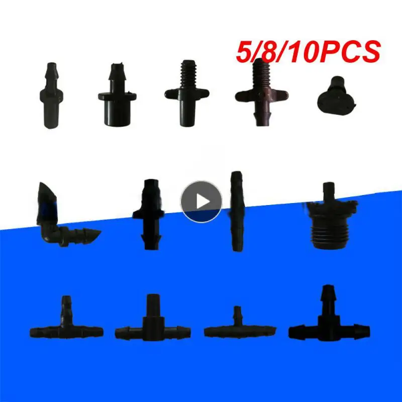

5/8/10PCS Gardening Lawn Agriculture Garden Watering Pipe End Plug Joints Lightweight Pipe Hose Joint Sprinkling Drip Connector