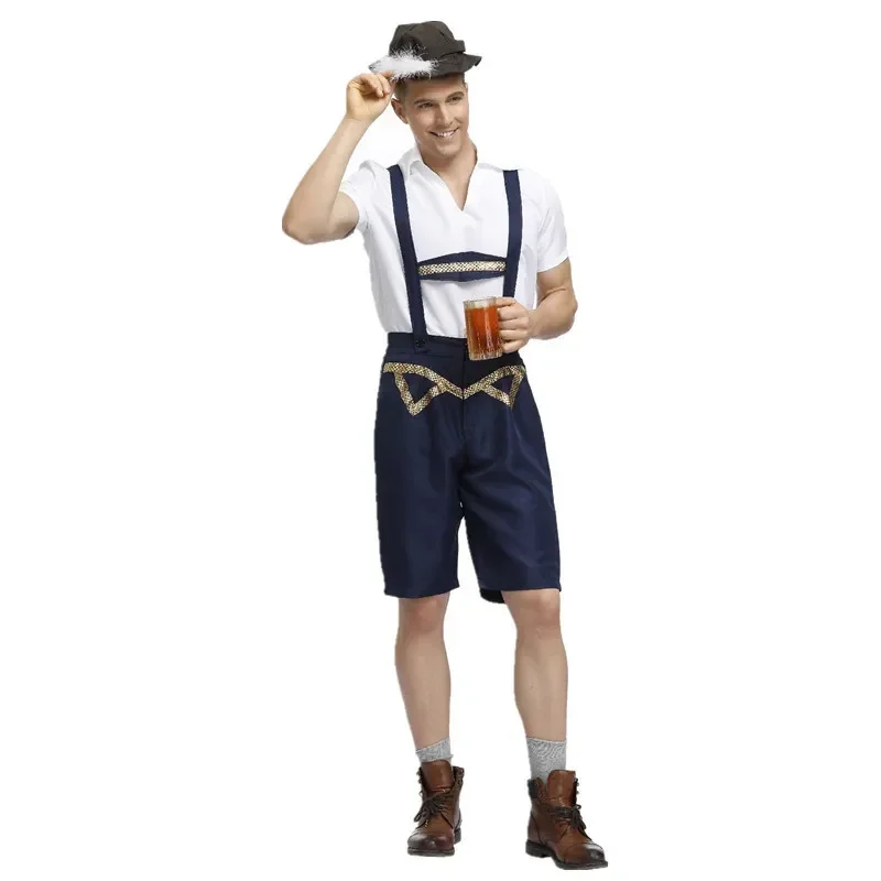 Германия Октоберфест Костюм Хэллоуин Lederhosen Баварский Традиционный Фестиваль