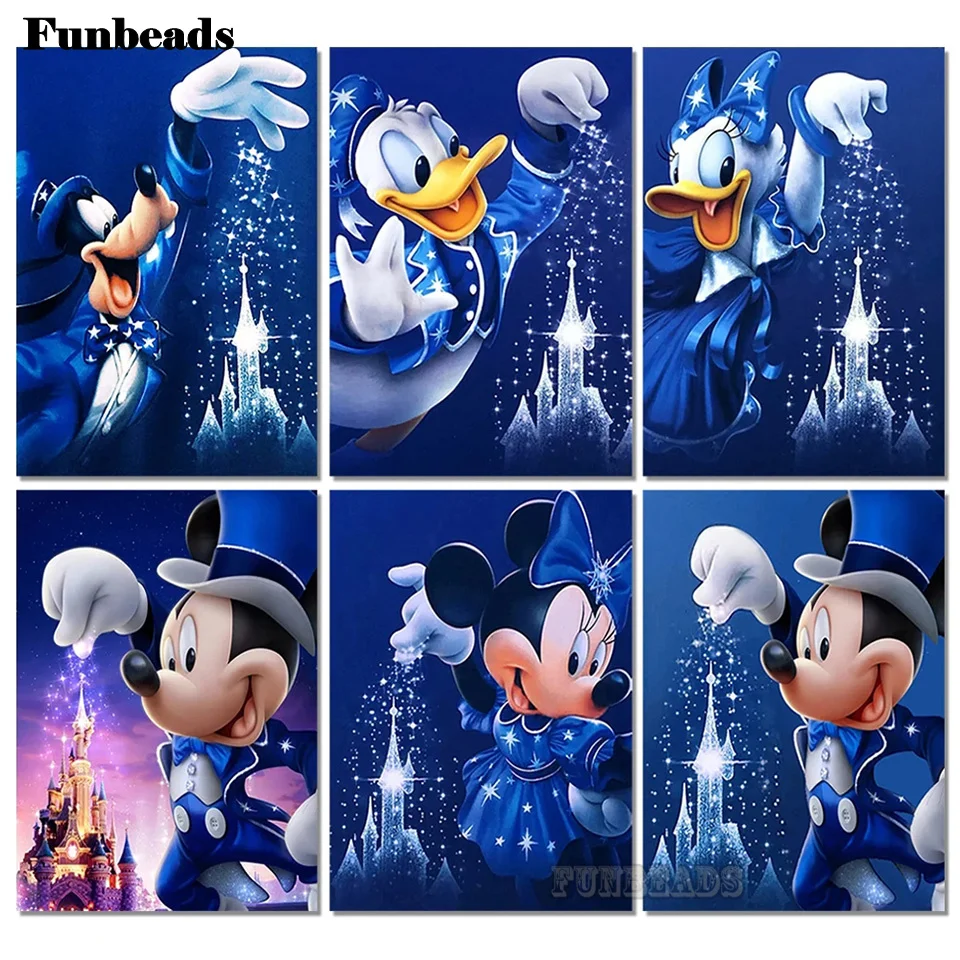 

Алмазная живопись Disney Fantasy Magic Mickey мультфильм вышивка крестиком замок 5D Сделай Сам полный квадратный/круглый вышивка домашний декор DS154