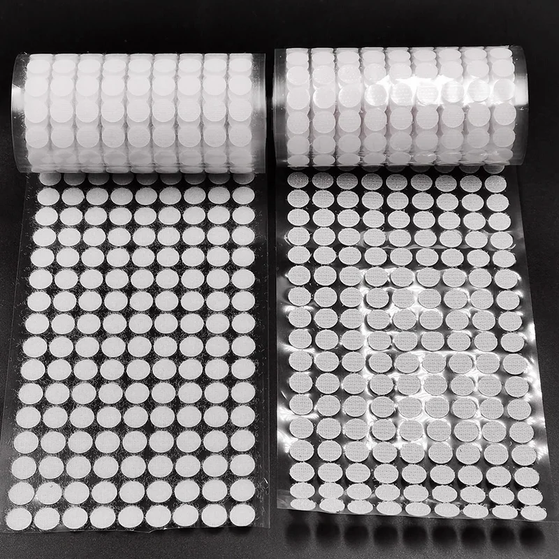 

Wholesale Velcros 1000pairs 10/15/20mm Self Adhesive Hook and Loop Dots Strong Glue Magic Sticker Round Velcros Hook Loop Tapes