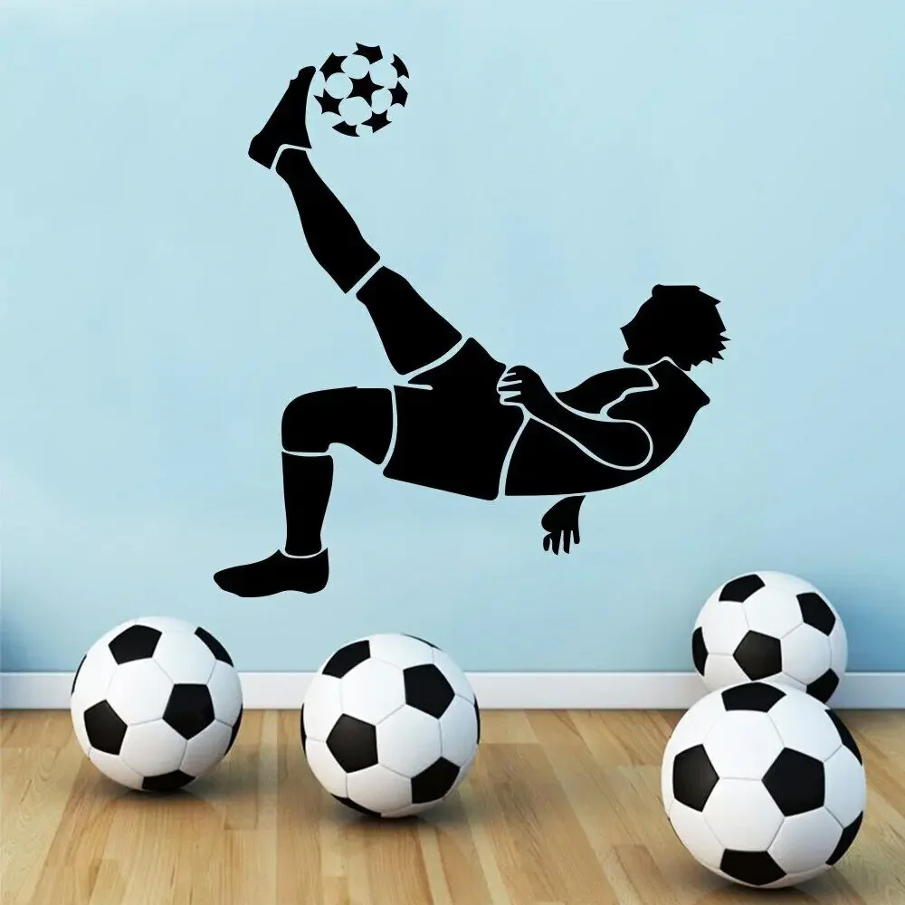Футболист спортивные наклейки на стену виниловые украшения дома детская комната