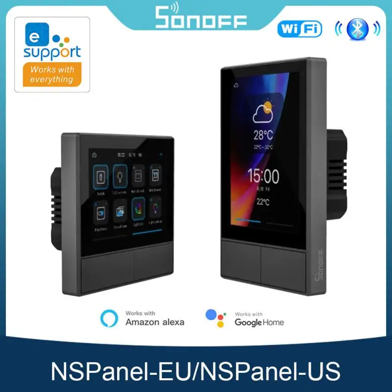 

SONOFF NS Panel Smart Home Wall Switch HMI US / EU Panel Multiple Control Thermostat Real-Time Weather Display Via EWeLink APP