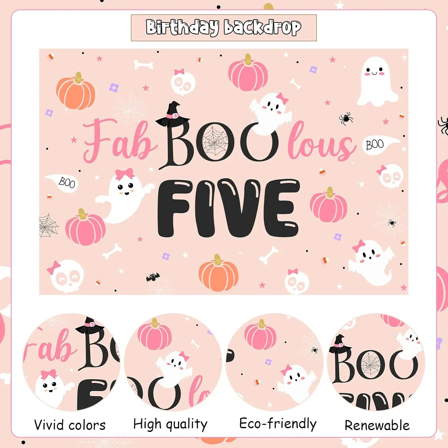 Fangleland Хэллоуин Fabboolous фон для девочки оранжевый розовый сладкий на 5-й День