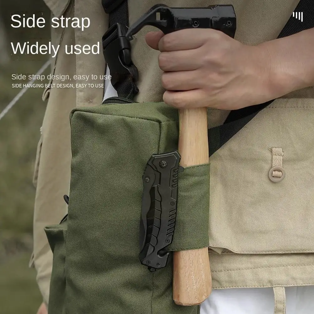 

Portable Outdoor Campground Nail Storage Bag Camping Bag Storage Nail Bag Ground Accessories Tool Bag Tent Kit Nail F3V5