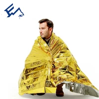 pet gold and silver emergency blanket emergency insulation blanket sunscreen thermal blanket for camping hiking