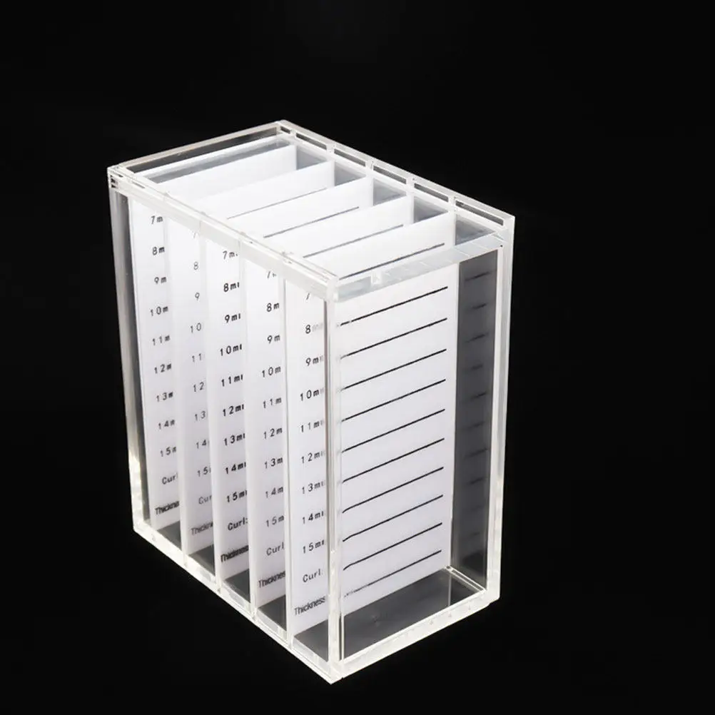 Фото Профессиональный органайзер для хранения накладных ресниц: прозрачный акриловый ящик с многоуровневой подставкой для демонстрации ресниц и инструментов для наращивания №3