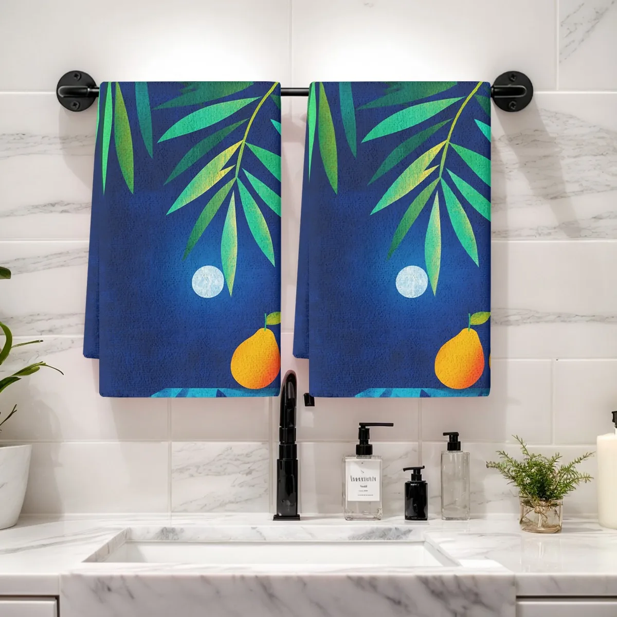 

Кухонные полотенца цитрусовые пальмовые листья