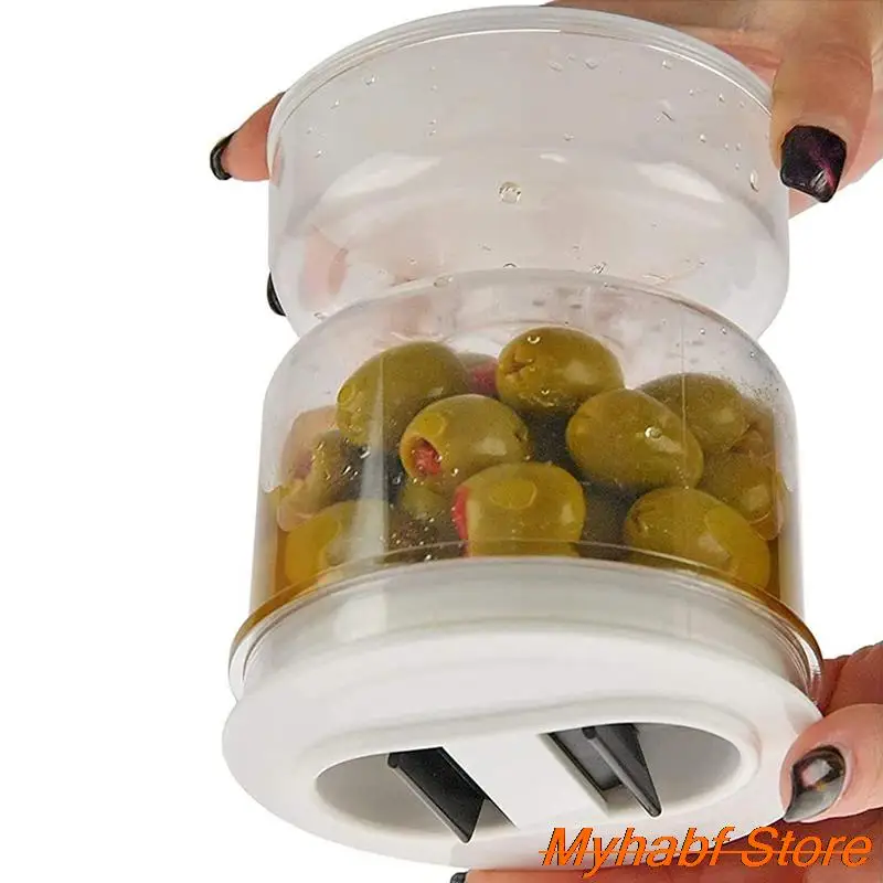 

Pickled Cucumber Container Dry-wet Separation Jar For Pickle And Olive Container Hourglass Separation Jar Kitchen Water Filter