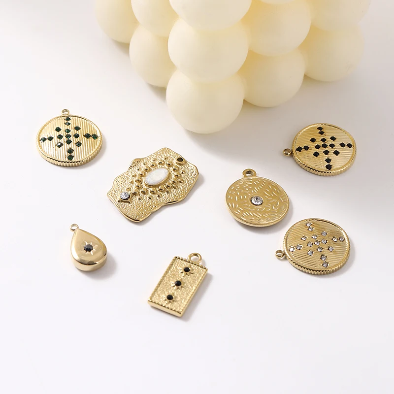 Vintage Zircon Pendant Jesus Charms  Stainless Steel Charm For Women DIY Necklace Jewelry Accessories Making Handmade Crafts