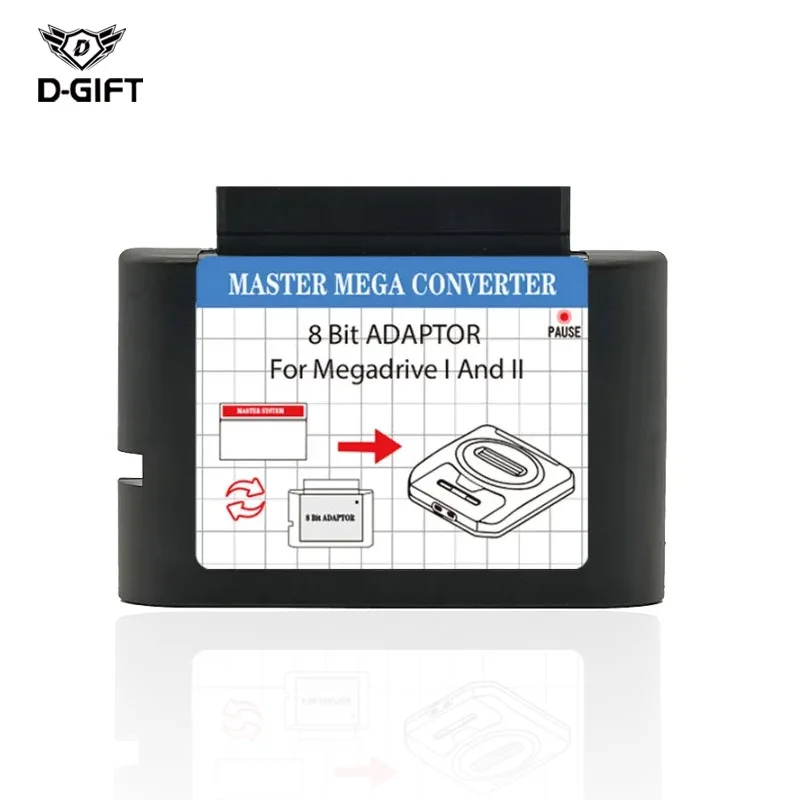 

Master System 8bit Converter 16bit Mage drive Adapter For SEGA Mage drive I/II 1st/2nd Generation Video Game Consoles