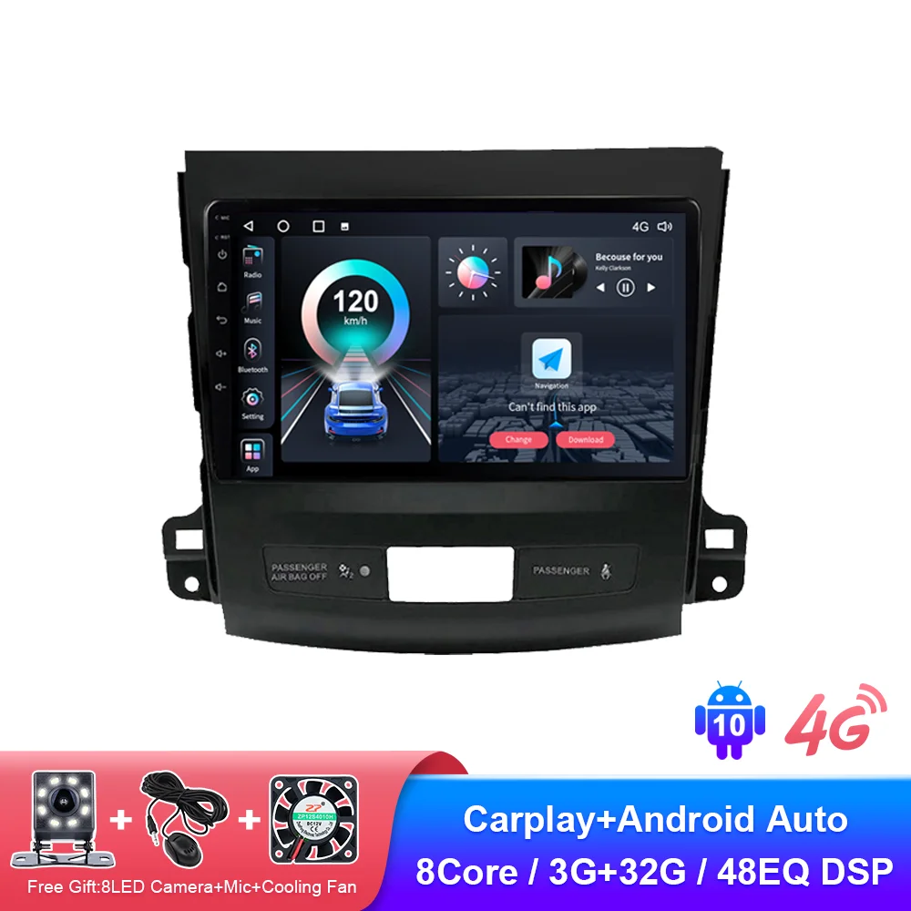 

For Mitsubishi Outlander Xl 2 for Citroen C Crosser for Peugeot 4007 Android Car Radio Navigation GPS Multimidia CD Player 2din