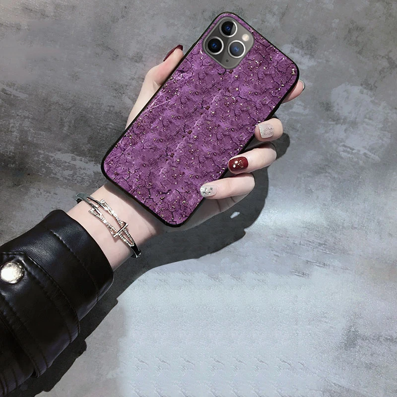 For iPhone 11 Pro Max X XS XR Luxury Glitter Case For iPhone 13 SE2020 XS Max 6 6S 7 8 7Plus 8Plus Silicon Marble Holder Cover