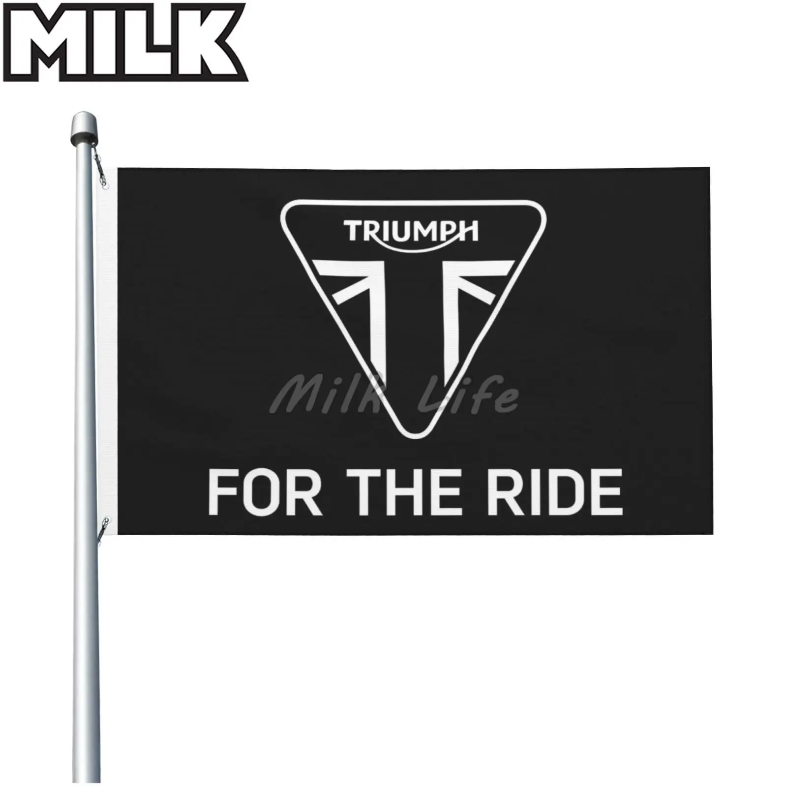 

Double-sided Triumph Motorcycle Logo Flag Banner 3x5ft Polyester Flag with Grommet for Outdoor and Indoor Garage Bar Pub Decor