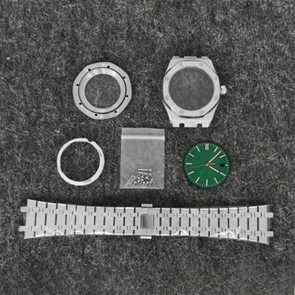 

41MM Case Elegant Octagonal Star Sand Case And Strap New Watch Modification Parts For NH35/36 Movement