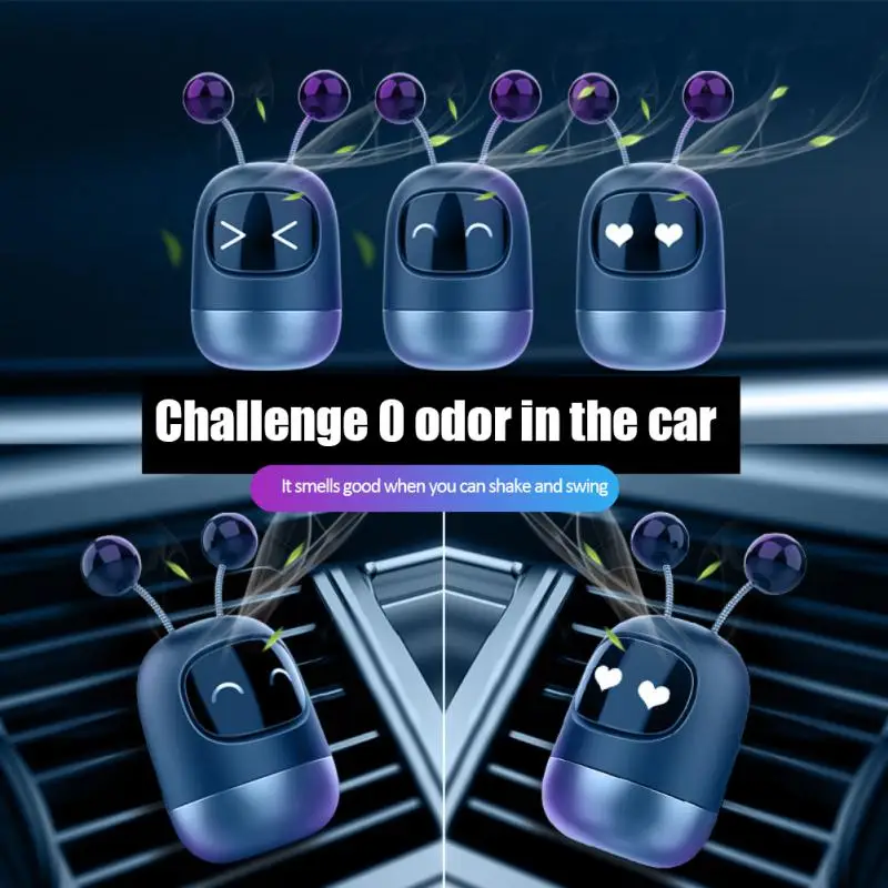 

1PC Car Air Freshener Auto Creative Mini Robot Air Vent Clip Parfum Flavoring Ventilation Outlet Aromatherapy Automotive Interi