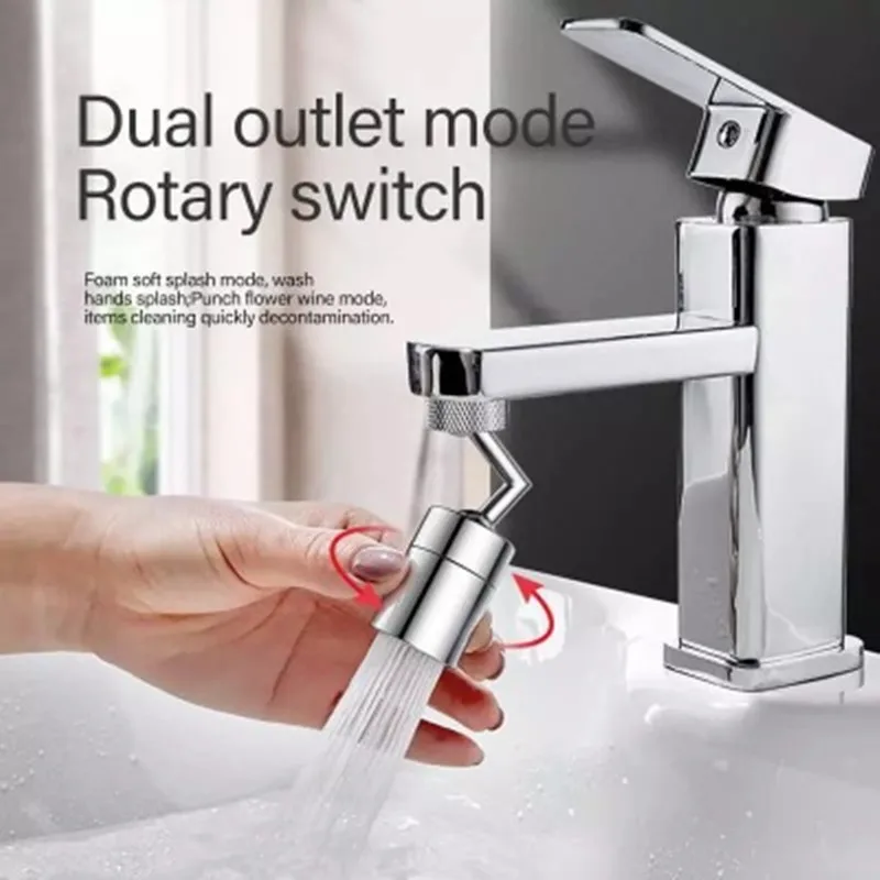 

2 Styles 720 Degree Adjustment Bathroom Kitchen Diffuser Dual Use Faucet Swivel End Filter Water Saving Tap