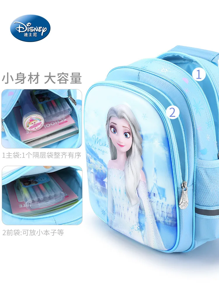 2022 Disney Frozen Kindergarten Bag For Girls Gifts Elsa Anna School Student Shoulder Orthopedic Backpack Large Capacity Mochila