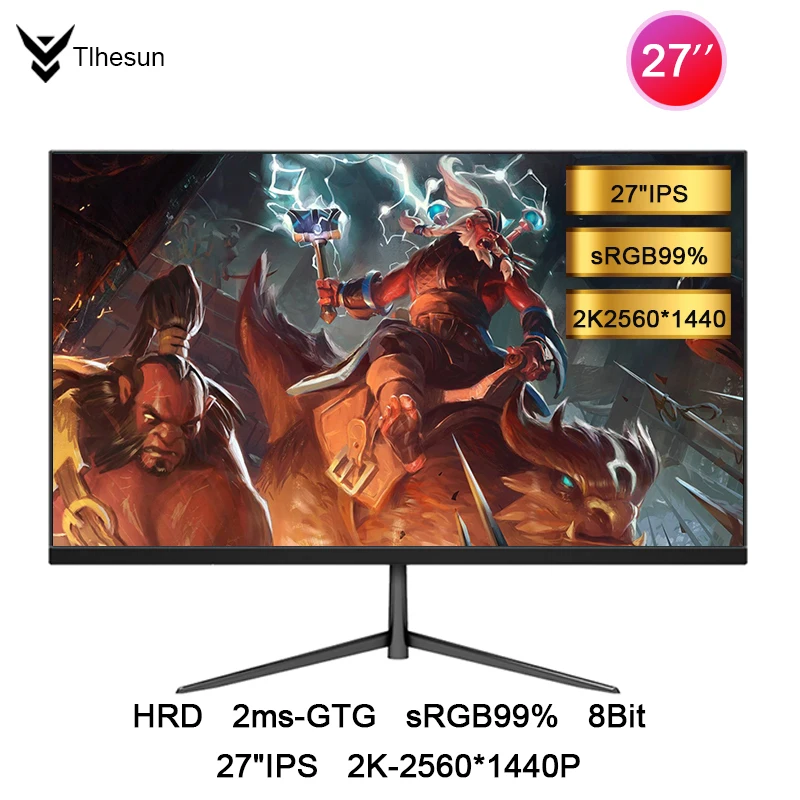 27 дюйма Монитор IPS 2K 2560*14400P дисплей Компьютерный игровой экран HDMI / DP 60HZ 2MS-GTG HDR