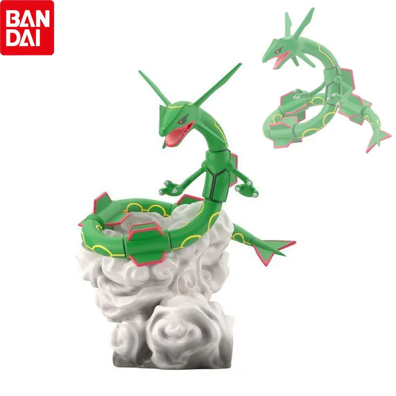 

BANDAI Pokemon Anime Figure Model Kit Rayquaza Scale World Action Figure Movable Assembly Ornaments Gifts Collectible Model Toy