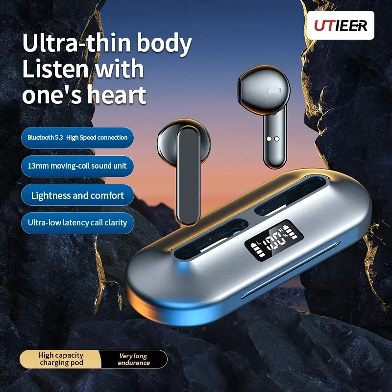 Фото Bluetooth-гарнитура K80, ультратонкая, с цифровым дисплеем №2