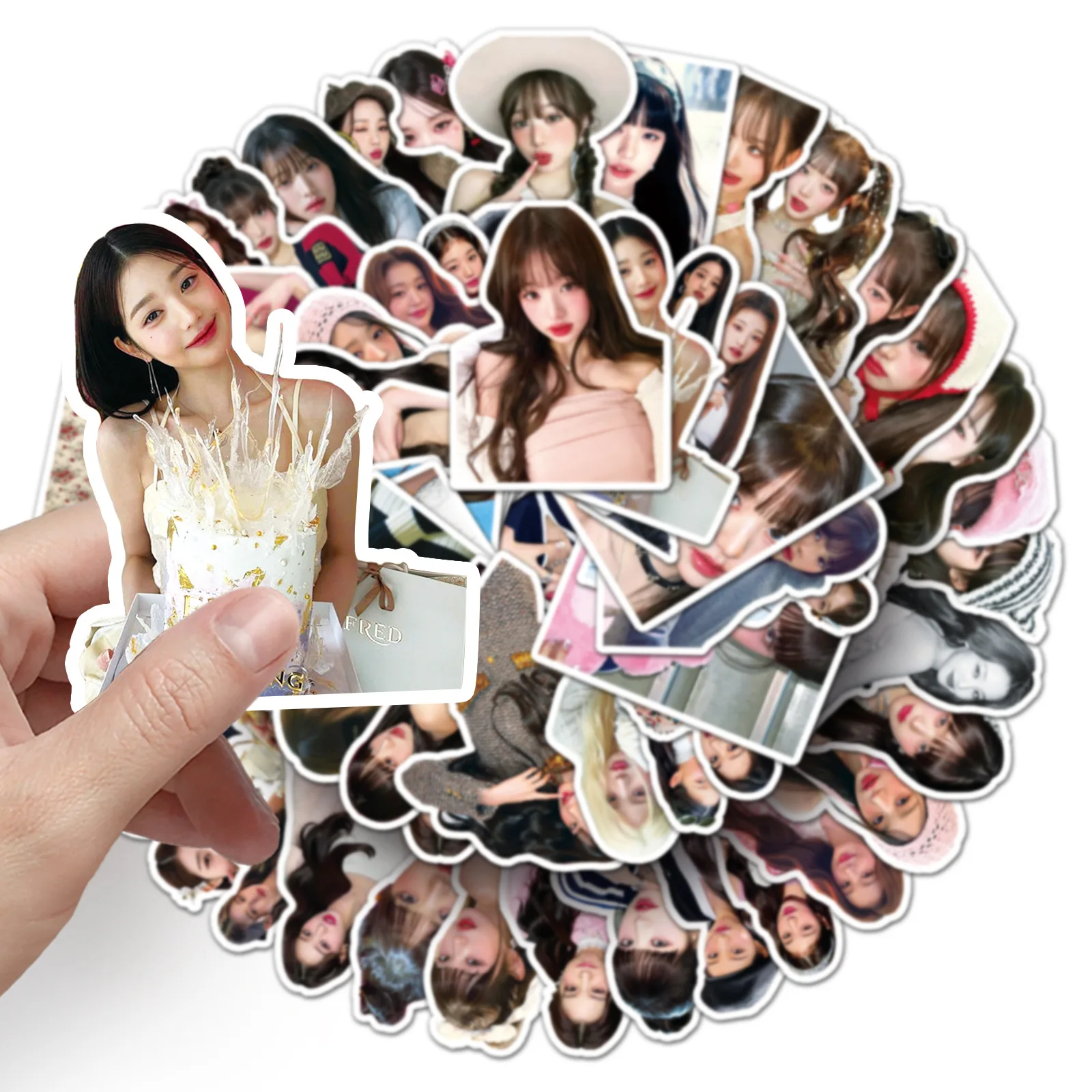 Наклейки K-pop Idols WonYoung 50 шт./комплект милые водонепроницаемые наклейки в стиле INS