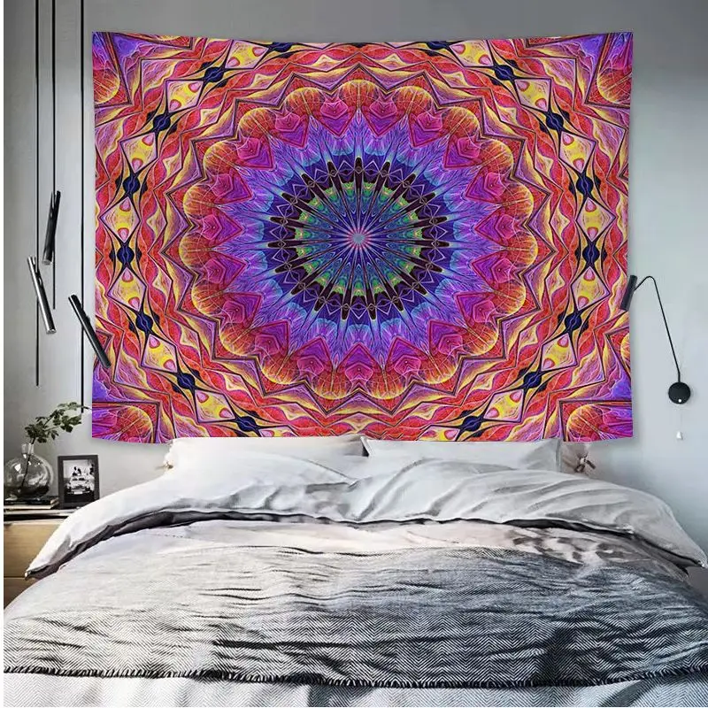 Индийский Мандала настенный гобелен искусство научная фантастика домашний