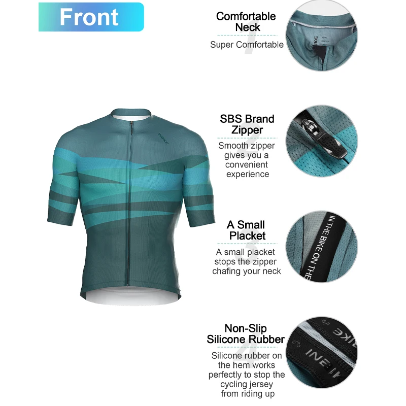 Футболка INBIKE Мужская дышащая с коротким рукавом и тремя карманами