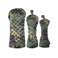 golf club head covers for driver fairways hybrid woods waterproof and wear resistant camouflage pu