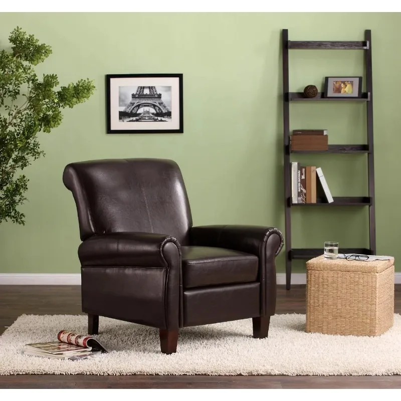 

Faux Leather Club Chair, Brown