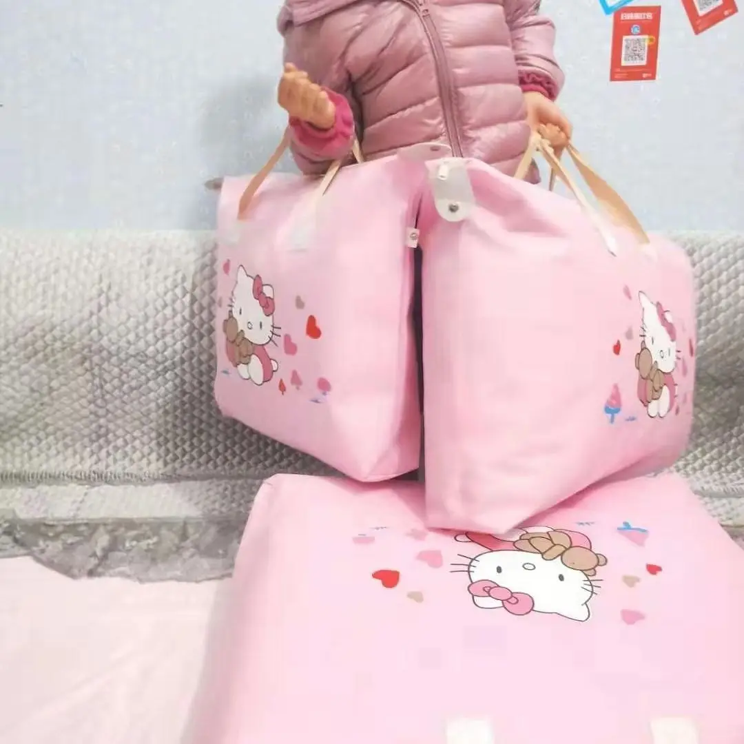 Kindergarten Three-Piece Set Buggy Bag Student Travel Bag Cotton Luggage Bag Large Capacity Cute Baby Hellokitty Cartoon Sanrio