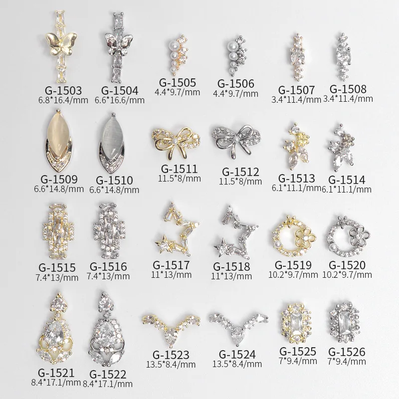 

Japanese New Style Nail Art Zircon Explosion Model Butterfly Crystal Stone Cat EyeJewelry Zircon Real ColorNail Art Decorations
