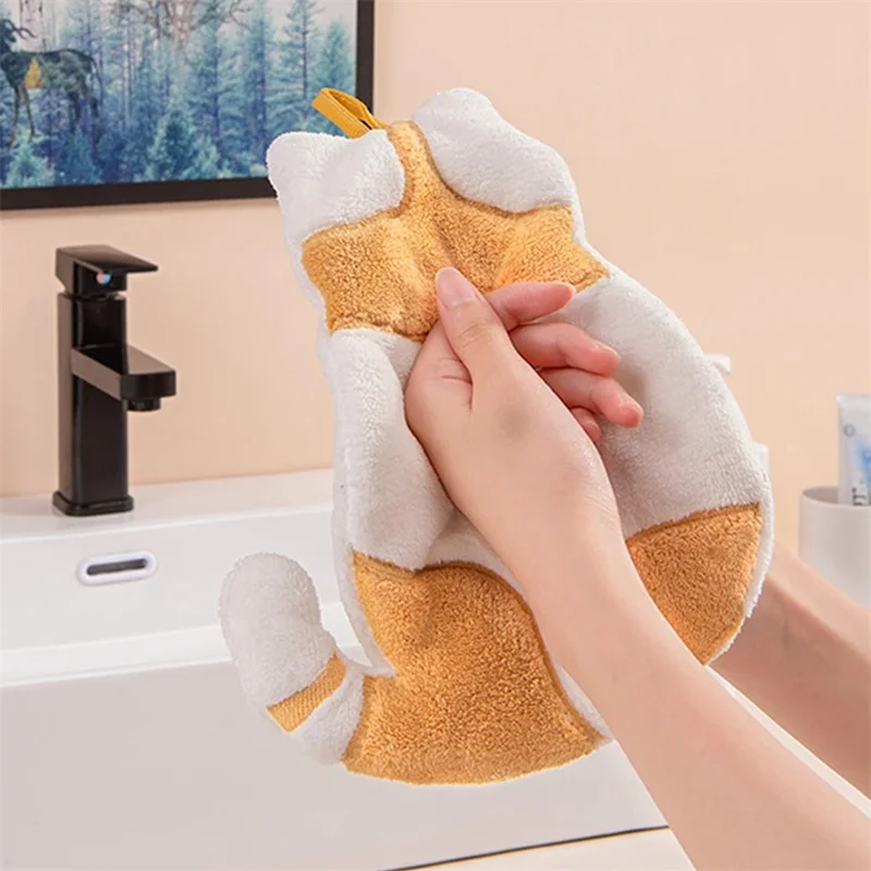 

Cute Cat Hand Towel For Child Super Absorbent Microfiber Kitchen Towel High-efficiency Tableware Cleaning Towel Kitchen Tools