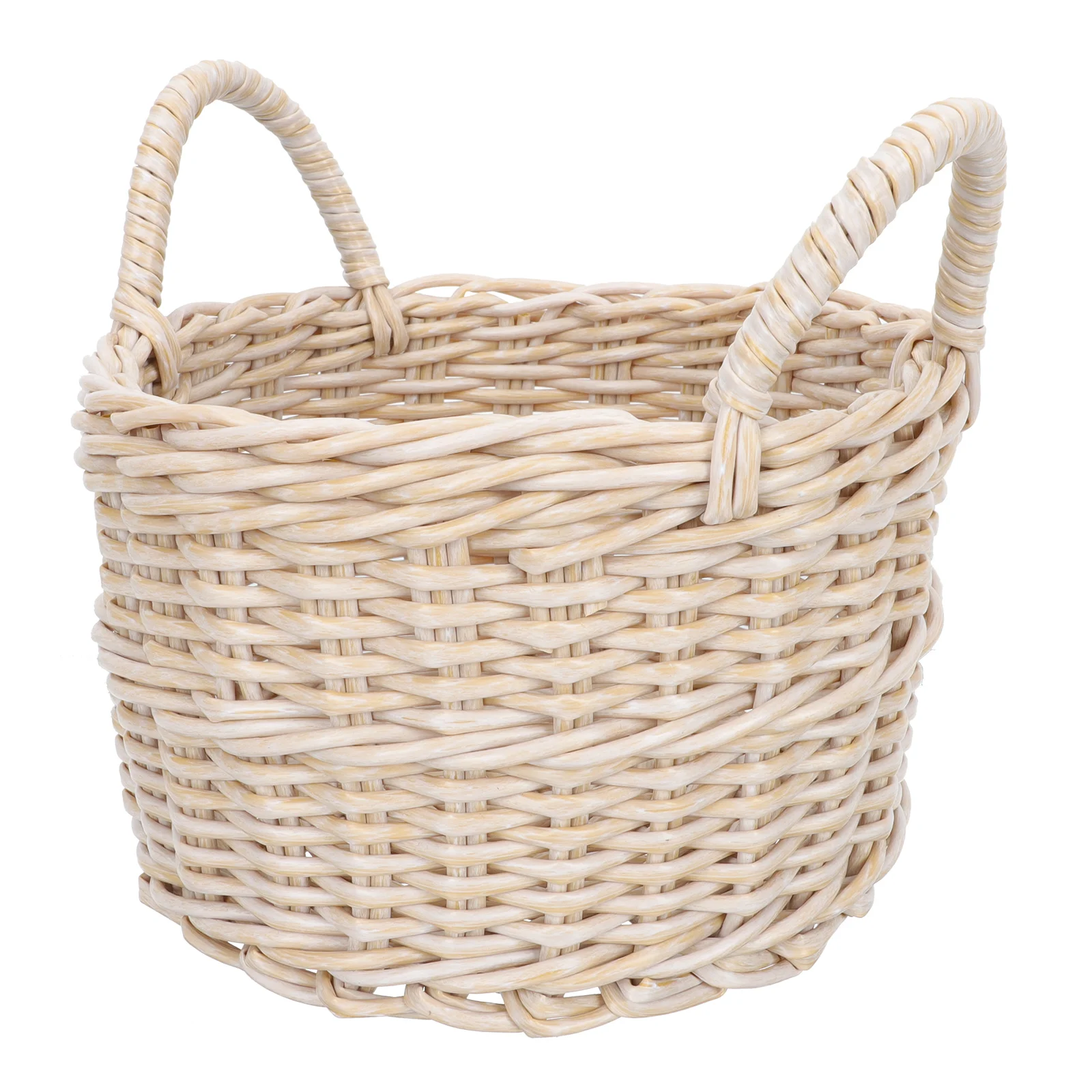 

Kitchen Basket Woven Flower Basket Desktop Sundries Container Picnic Basket