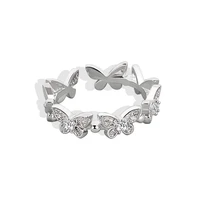 fashion silver color minimalism shiny diamond butterfly opening ring female fashion exquisite jewelry birthday gift %d0%ba%d0%be%d0%bb%d1%8c%d1%86%d0%be