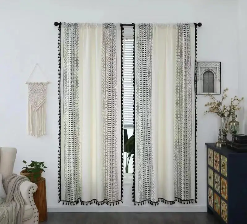 

20934-STB-Double Layer Full Blackout Curtains Solid Color Insulated Complete Blackout Draperies With