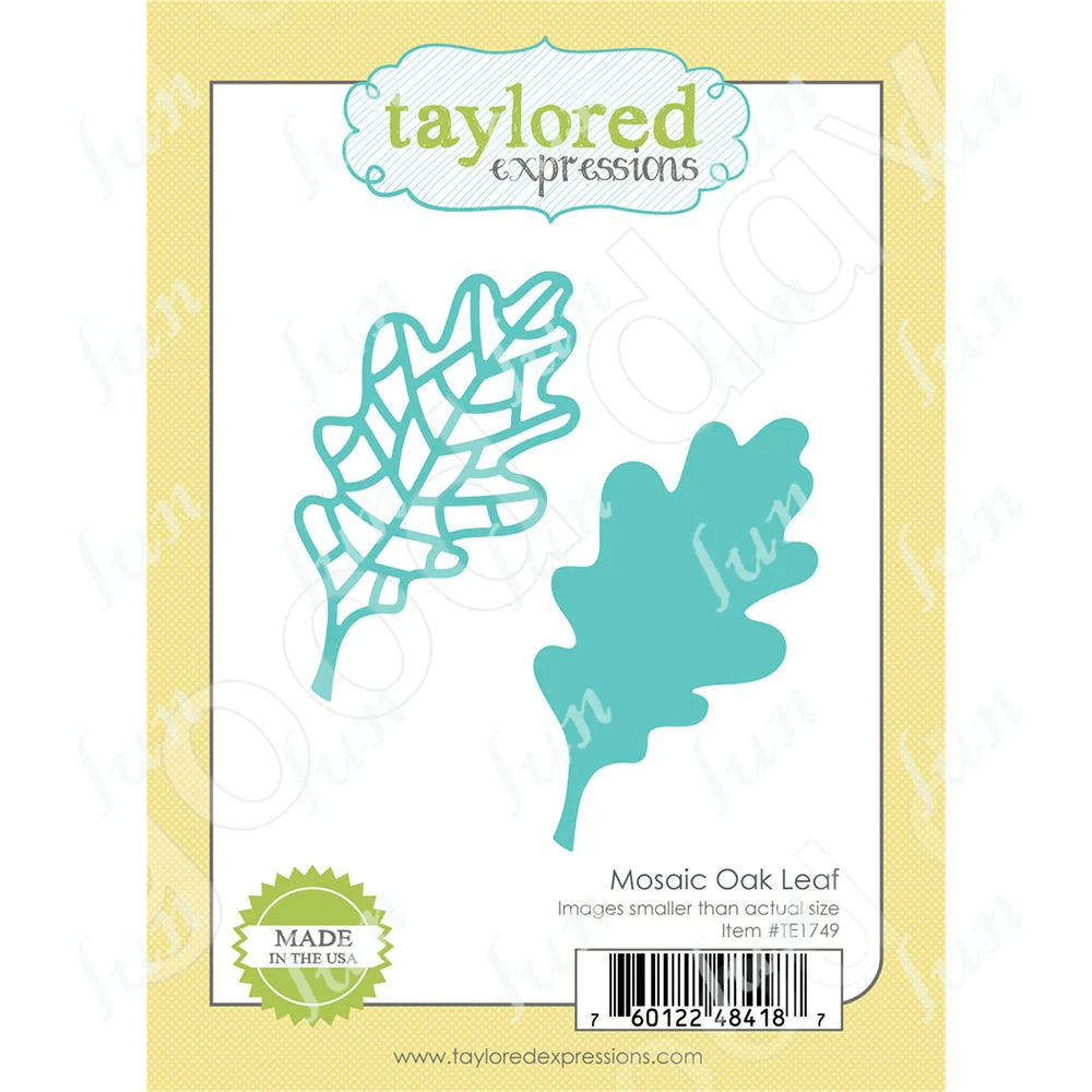 

Mosaic Oak Leaf Metal Cutting Dies Silicone Stamps Scrapbooking Make Photo Album Card Diy Paper Embossing Craft Supplies 2022