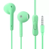 in ear earphone headphone headset stereo with mic 3 5mm aux jack wired for iphone samsung huawei xiaomi redmi