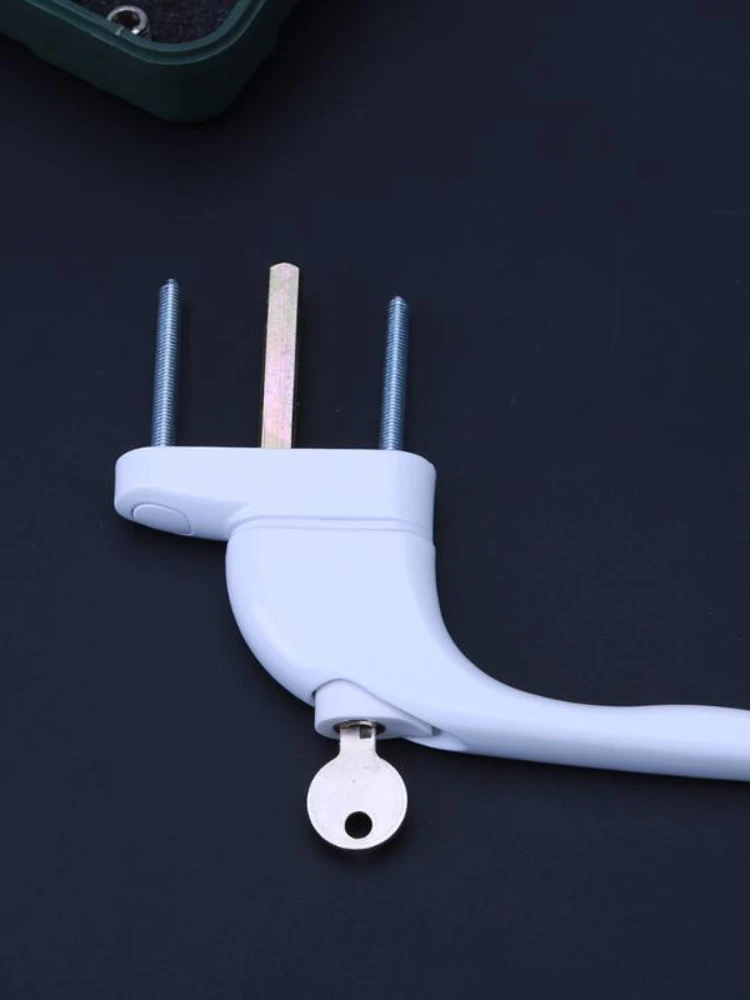 Белое окно из алюминиевого сплава с универсальной дверной ручкой замки для