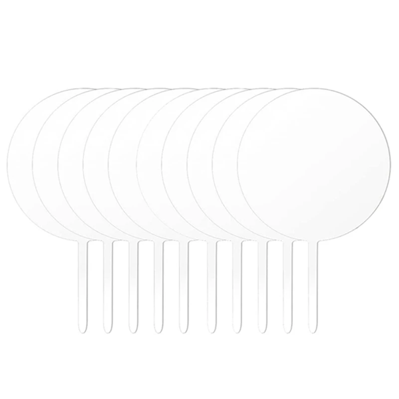 

Practical Acrylic Cake Topper Round Cupcake Topper Blank Cake Topper Stick,DIY Acrylic Cake Topper Blank Circle Cake Decoratingk