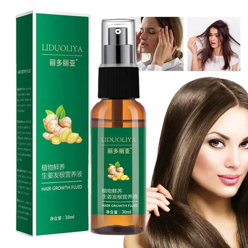 

Ginger Hair Fast Growth Serum Spray Anti Hair Loss Essential Oils Prevent Baldness Hair Care 30ml Hair Growth Essence Spray