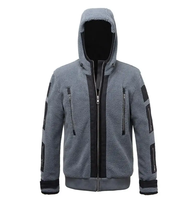 

Косплей косплей из аниме SCP специальный костюм сдерживания костюм плащ куртка рыцарь стрейч пальто зима Леон флисовая Толстая куртка пальто