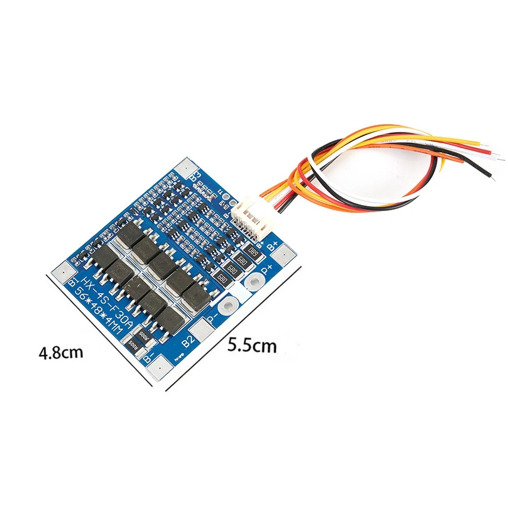 

4S 30A 12.8V Battery PCB Protection Board W/Balance 3.2V LiFePo4 LiFe Battery BMS Li-ion Lithium Battery Charger Protection Bo