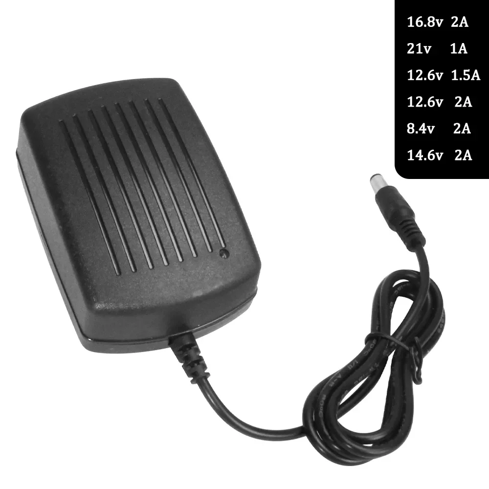 

8.4/12.6/14.6/16.8V 2A 21V 1A Lithium Battery Charger DC 5.5MM*2.1MM 110-220V 4Series Li-ion Battery Wall Charger EU/US Plug