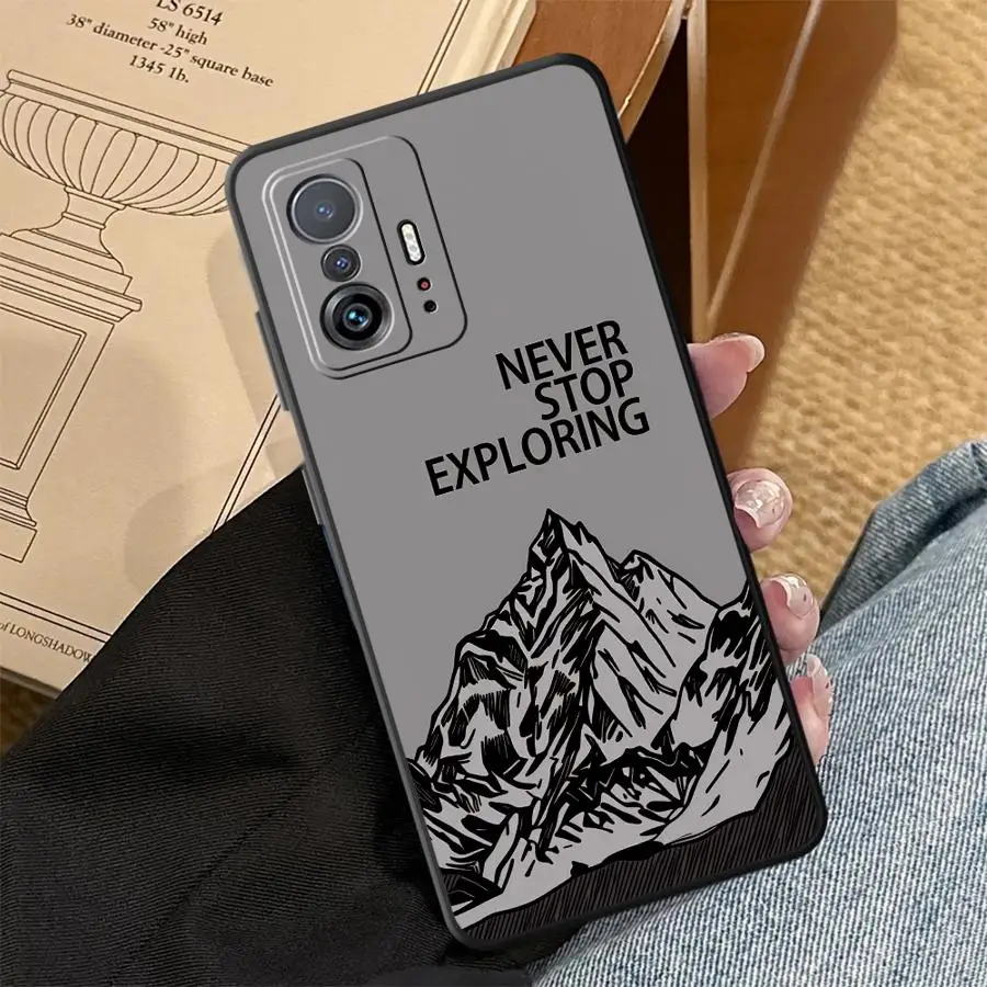 Фото Чехол Line Mountain Peak для Xiaomi Mi 11 13 Lite 10T 12 12T Pro 14 11T 12X Funda Phone Cover №2